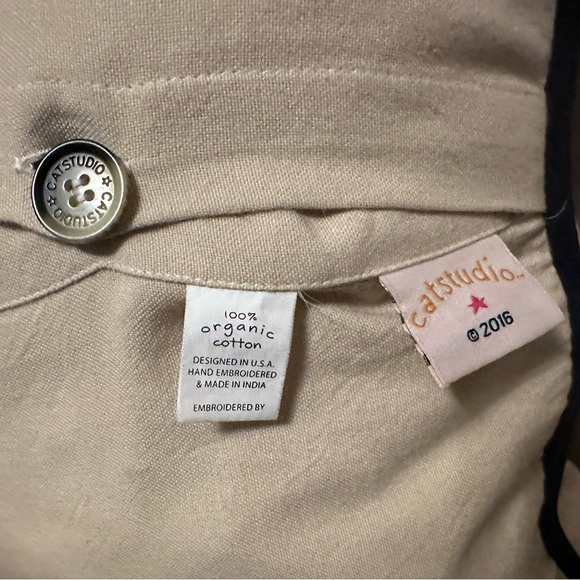 Rare Catstudio Outer Banks Embroidered Pillow 100% Organic Cotton - Picture 9 of 12